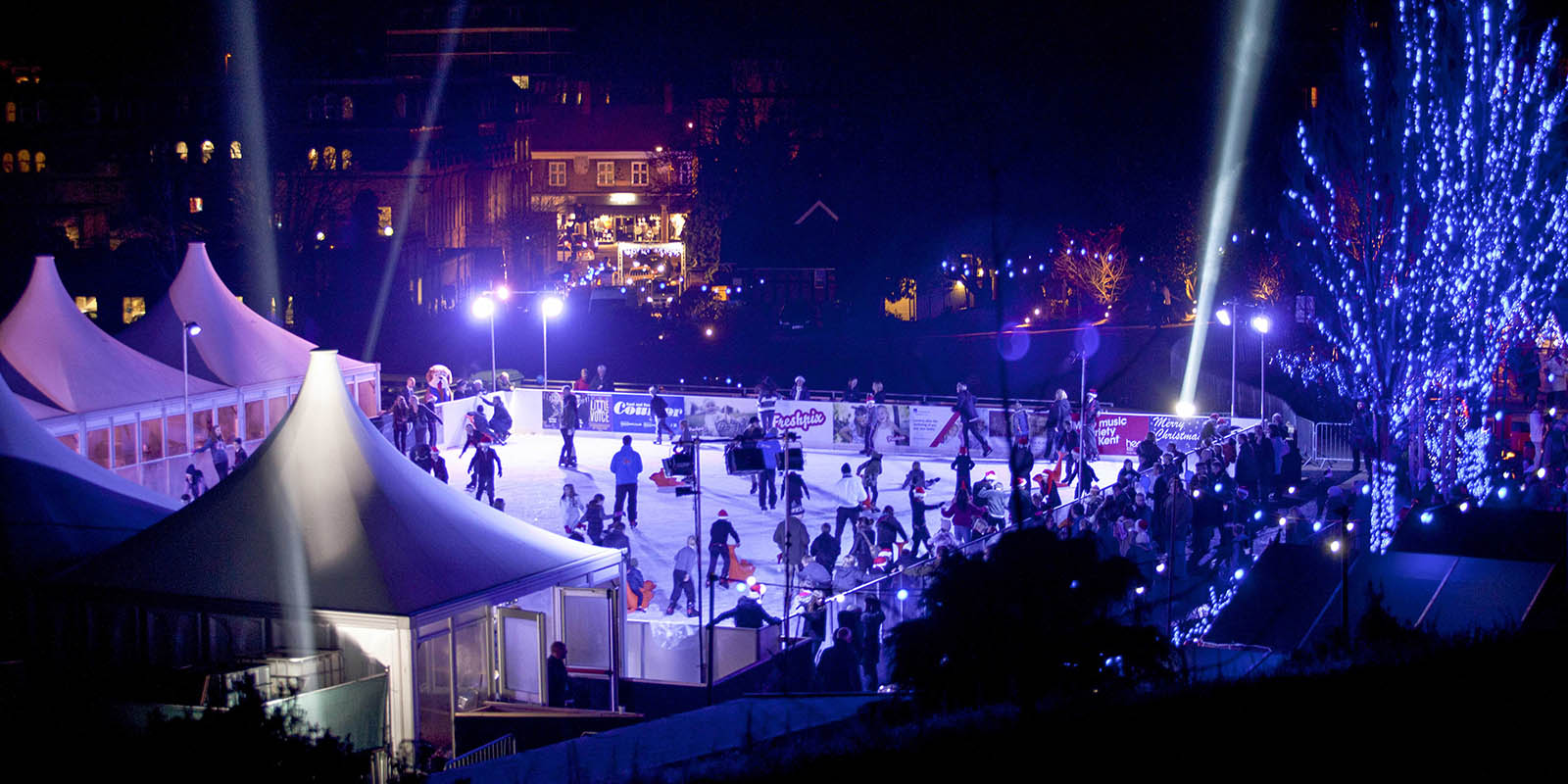Tunbridge Wells Ice Rink at night