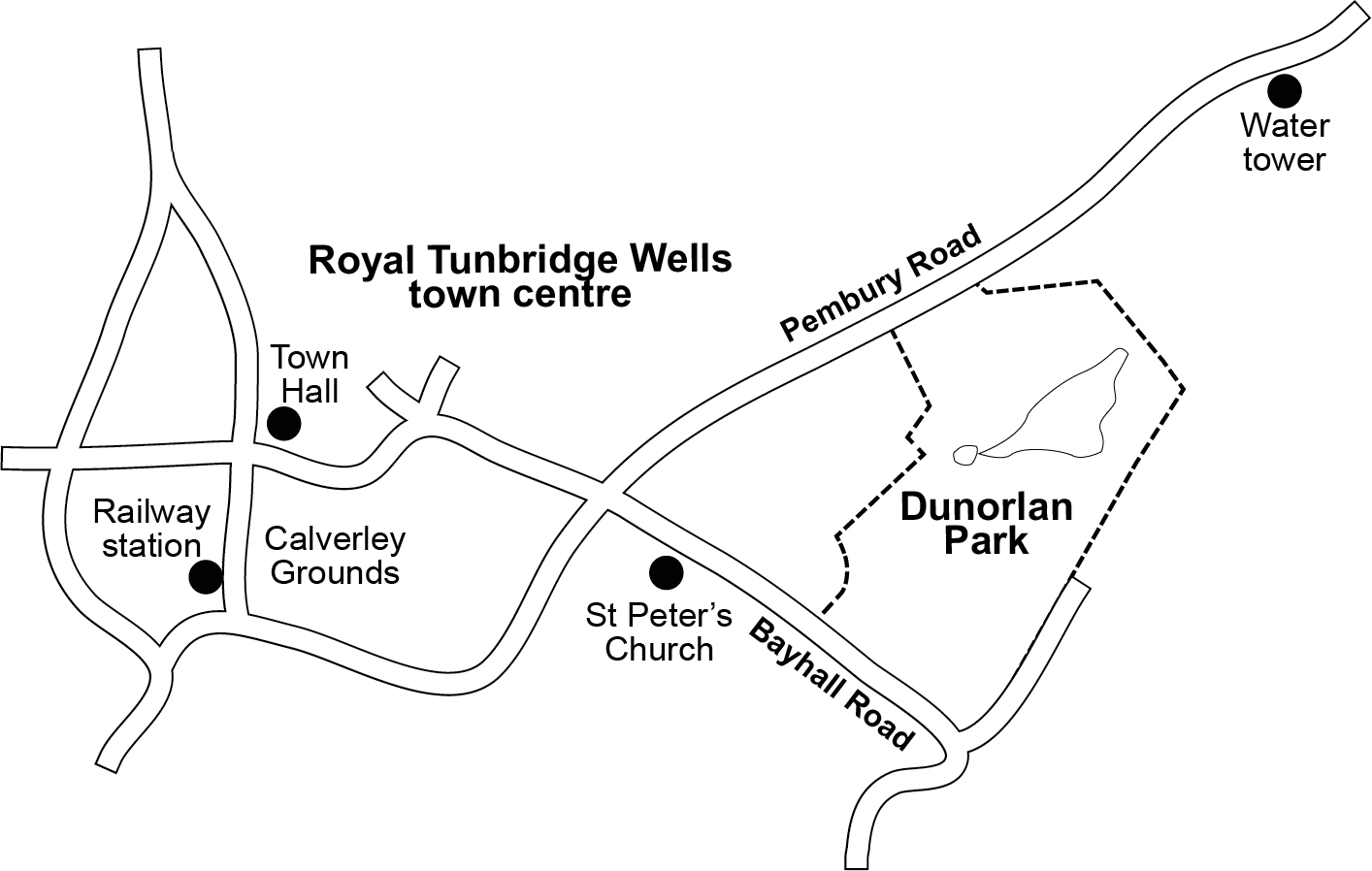 Location of Dunorlan Park