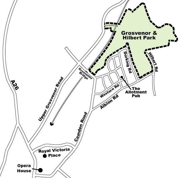 Grosvenor Hilbert location map