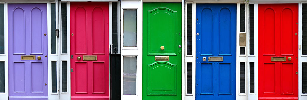 coloured doors