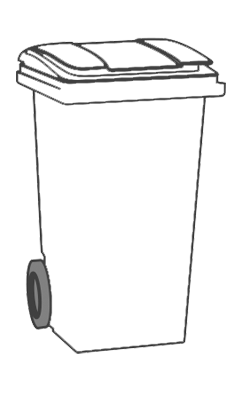 Illustration of the communal waste bin